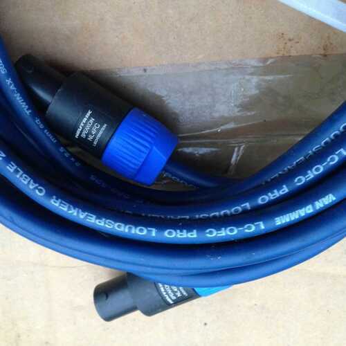 Pair of 5m Van Damme Blue Speakon to Female XLR 2.5mm sq. OFC speaker leads