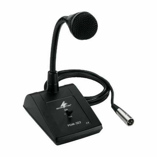 Monacor PDM-302 Dynamic Desk Microphone Paging Mic Sound System PA NEW