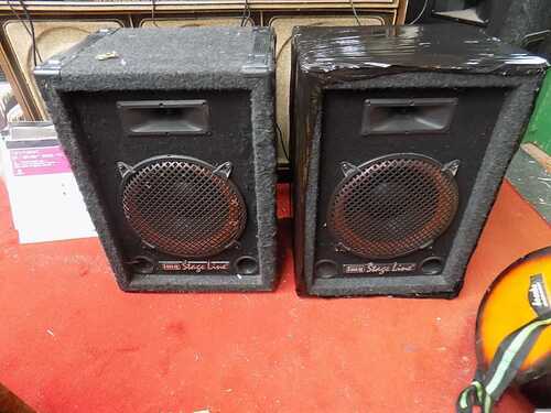 PAIR OF IMG STAGE LINE MONITOR SPEAKERS.