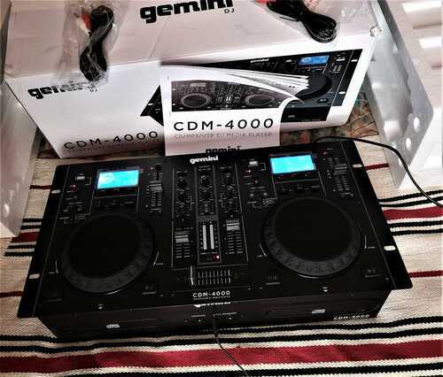 Gemini CDM-4000 Professional DJ Dual CD Player MP3 USB Deck Workstation CDJ