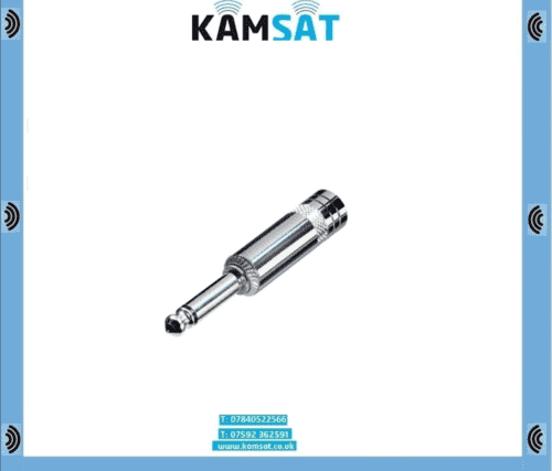 REAN NYS224S 6.35 SWITCHED SILENT MONO METAL JACK PLUG NE319 NICKEL COLOUR