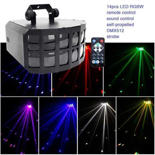 RGBW LED DJ Stage Light Strobe DMX Sound Actived Party Show Disco Club Projector