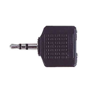 3.5 mm Stereo Plug to 2x 3.5 mm Stereo Sockets Adaptor