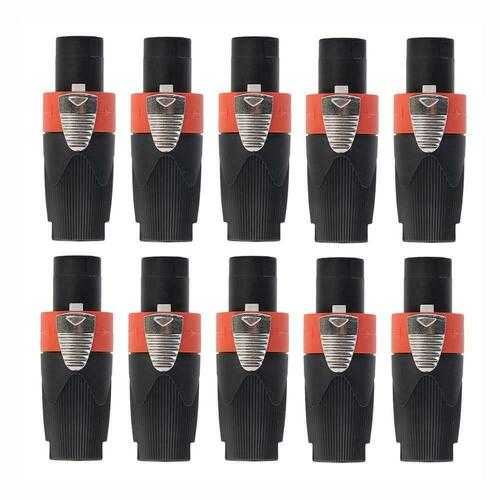 10pcs 4-Pole Male Audio Cable Connector Plug for Cable NEUTRIK NL4F #3YE