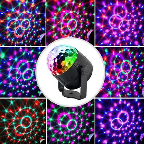 Sound Active LED RGB Stage Lights Disco Party DJ Lamp Laser Projector Remote HOT