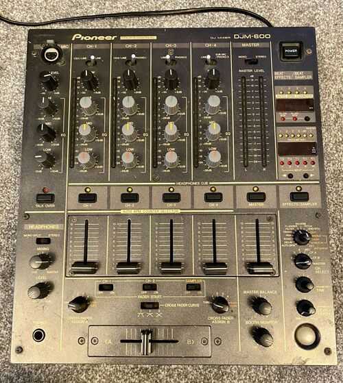 Pioneer DJM 600, Fully Working, 4ch Pro Dj Audio Mixer, with Manual