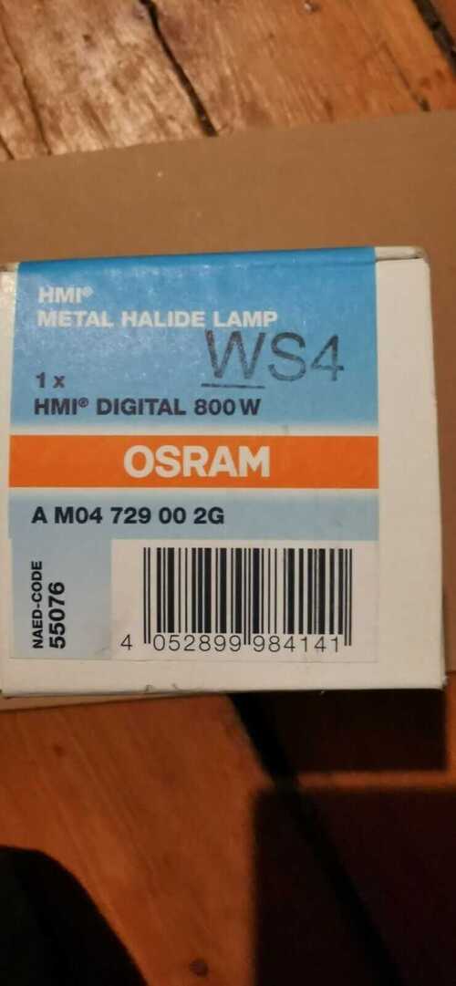 Stage Lighting Osram HMI Digital 800W Lamp WS4 UVS