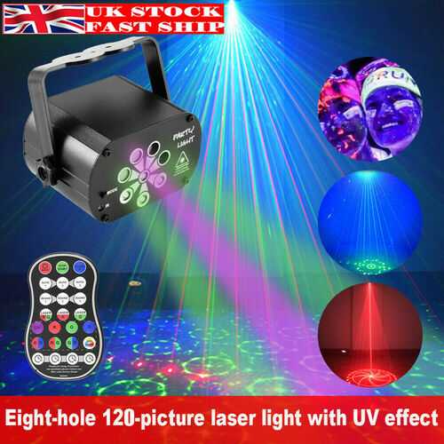 120 Patterns Sound Active Mini Laser Stage Light LED RGB Party Disco Lighting UK