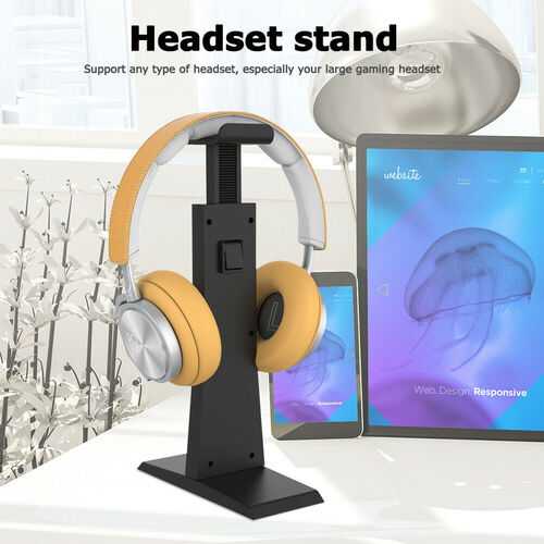 Telescopic Earphone Hanger Bracket Headphone Holder for PS5 Gaming Headset UK