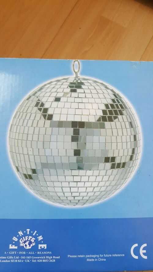 Genuine SoundLAB Lightweight Silver Mirror Dance Disco Party DJ Ball