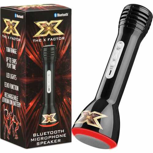 The X Factor Kids Wireless Bluetooth Karaoke Microphone Speaker LED Lights +Echo