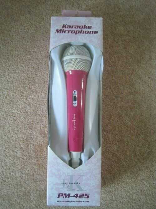 Pink Karaoke microphone by Easy Karaoke PM-425 - complete with box