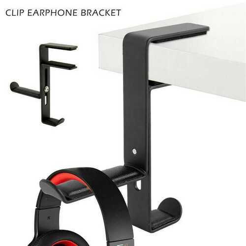 Metal Removable Hanger Stand Holder Hook Under Desk Headset Mount UK