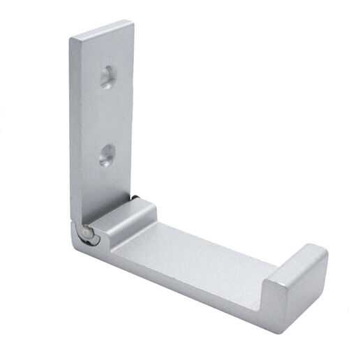 Foldable Coat Hook Aluminum Alloy Clothes Wall Hanger Stand Holder (Silver)