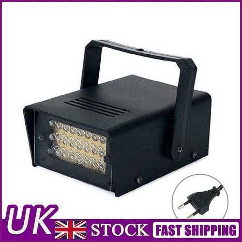 LED White Adjust Remote Control Flash Party Stage Strobe Light (EU Plug)