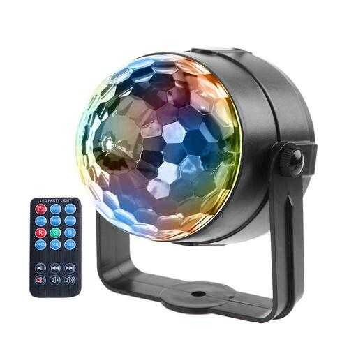LED RGB Magic Ball Light Remote Control Stage Effect Lamp for DJ Disco (US) #KY