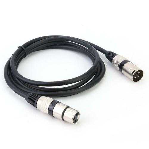 5.9ft DMX Stage DJ Cable  XLR 3Pin Male to Female Connector Wire (Black)