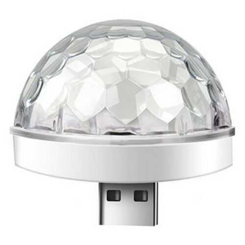 Mini Disco Ball Light, Sound Activated LED Car Atmosphere Stage Lights #w