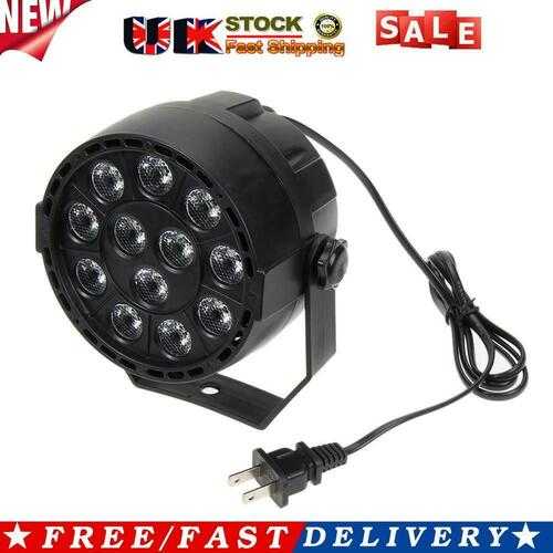 12 LED RGBW  LED Light  DMX Color Mixing 8CH Can Background Lamp US