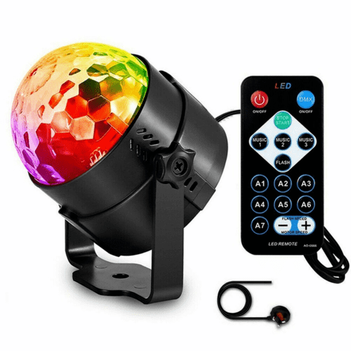 LED Magic Ball Light Party Disco RGB Rotat Stage Club DJ Decor Remote Control UK