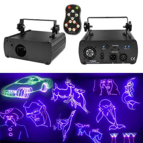 500mW RGB DMX SD Card Animation Laser Projector PRO DJ Disco Lights Xmas Party
