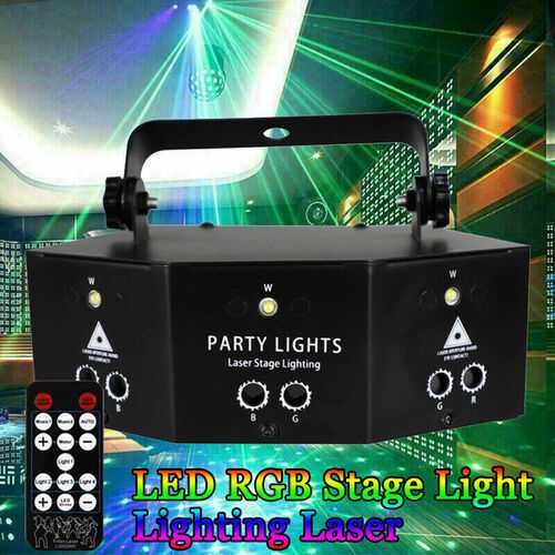 Laser Stage Lighting LED 9-Eye RGB Stage Light DJ Disco KTV Show Party Light