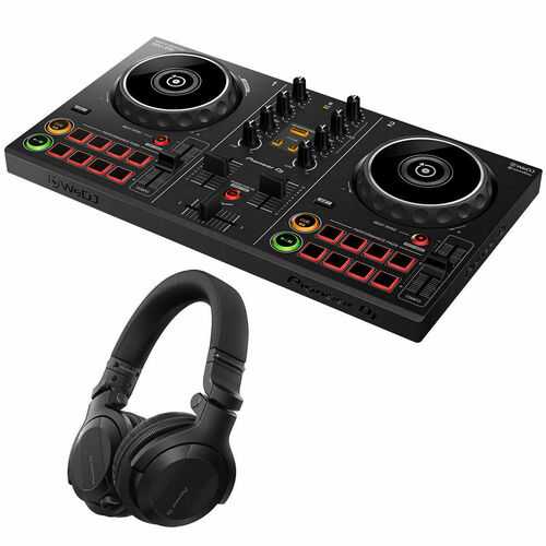 Pioneer DDJ-200 2-Channel Smart DJ Controller + HDJ-CUE1BT-K Bluetooth Headphone