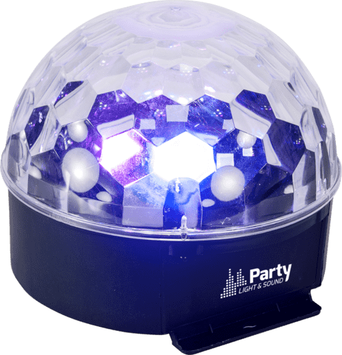 Ibiza 6 Colour RGBWAV Mirror Ball LED Light Effect Party Disco DJ Wedding