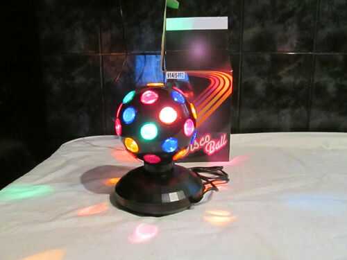 DISCO BALL LIGHT ROATING DISC BALL BOXED ELECTRIC RED5 17X9X12.5CM MINT
