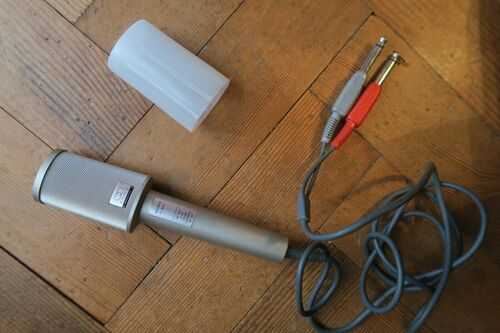 Vintage Sony Model F-99A microphone Stereo Dynamic Stick Microphone Mic Silver