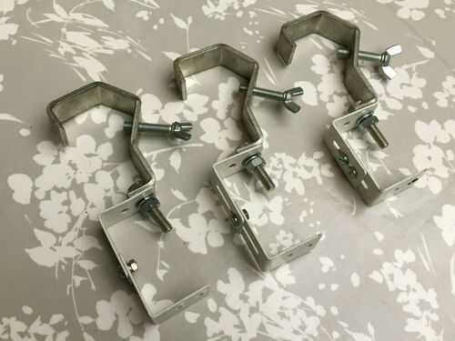 3 x Barrel G-Clamp or Hook for Stage Lighting, Effects Units or Loudspeakers