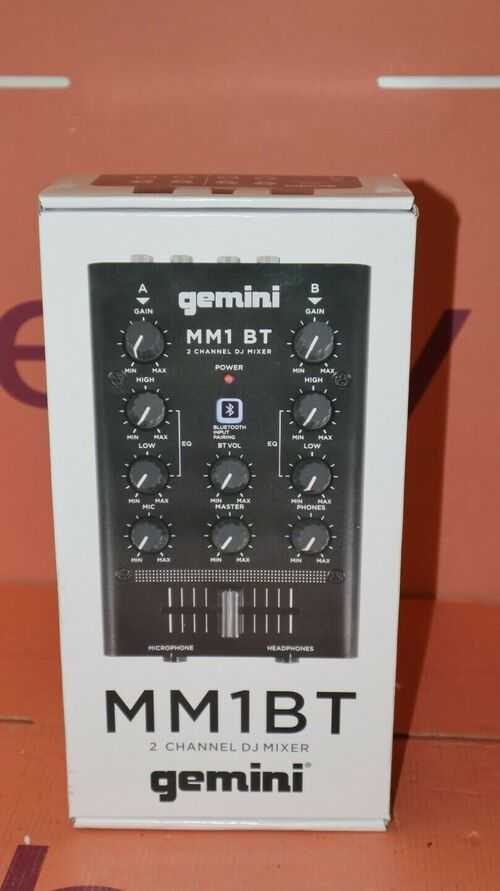 GEMINI(R) MM1BT Gemini 2-Channel DJ Mixer with Bluetooth Input #8