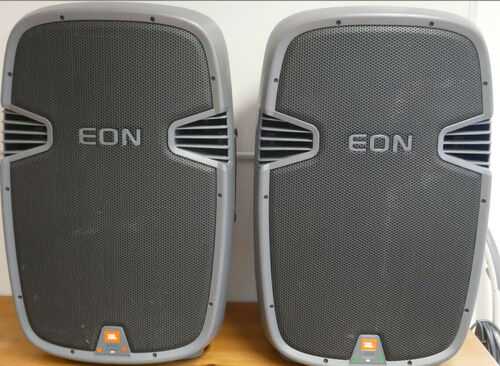 2 x JBL 315 EON Self powered loudspeakers with stands (1 owner from new)
