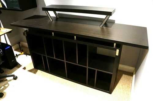 Custom DJ Stand / Console Vinyl Storage. Space for 3 turntables and a mixer