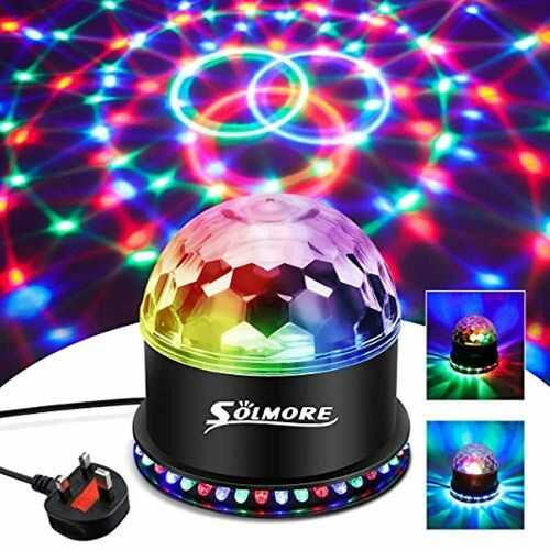 Disco Lights SOLMORE 51 LEDs Party Stage Lights 12W RGB Disco Ball Light Sound A