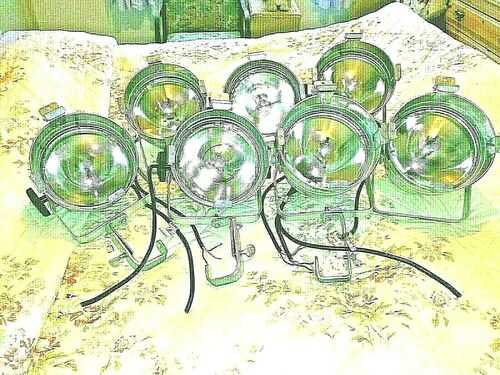 INSIDE/OUTSIDE LIGHTS +FILTERS + BULBS  15.00 EACH  WIRED READY TO USE