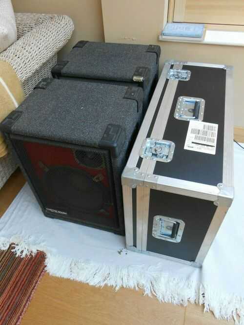 CUSTOM SOUND COMPLETE PA SYSTEM WITH CABLES AND FLIGHT CASE