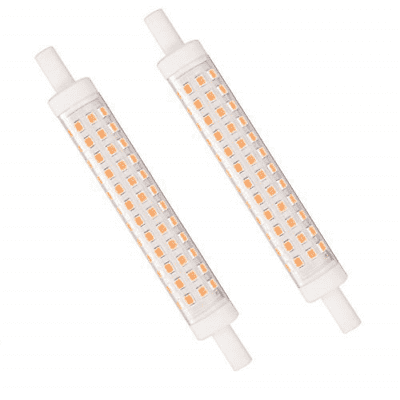 R7S 118mm Dimmable 10W Linear LED Bulb 1200LM Warm White 3000K AC200-240V Double