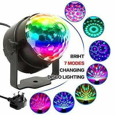 Disco Lights, Sound Activated With RGB-7 Color And Remote Control Disco