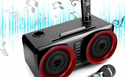 Wireless Bluetooth Speaker Home Karaokes System Singing Machine Dual Mic