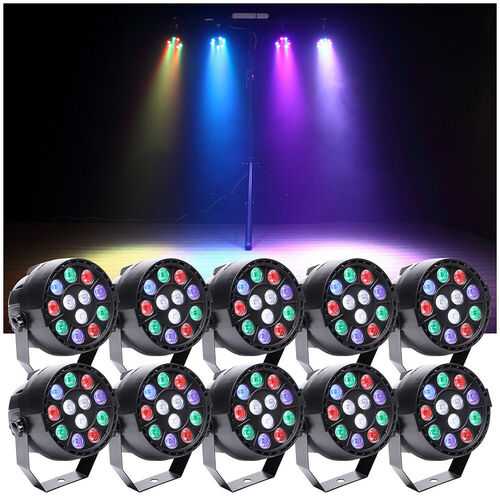 10PCS 30W RGBW Stage Lighting 12LED Beam DMX512 Par Wedding Party Show Lamp