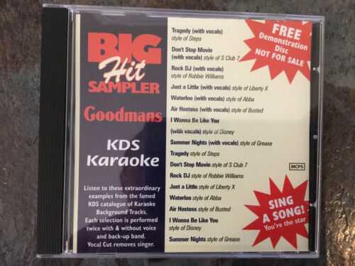Big Hit Sampler – Goodmans – KDS Karaoke – CD