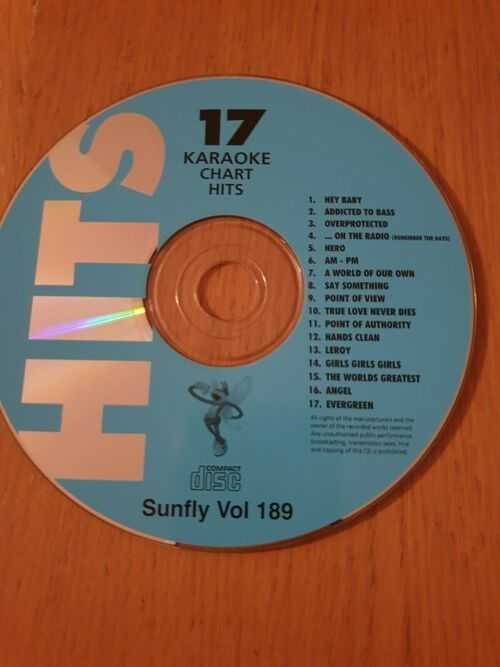 SUNFLY KARAOKE DISC VOLUME 189