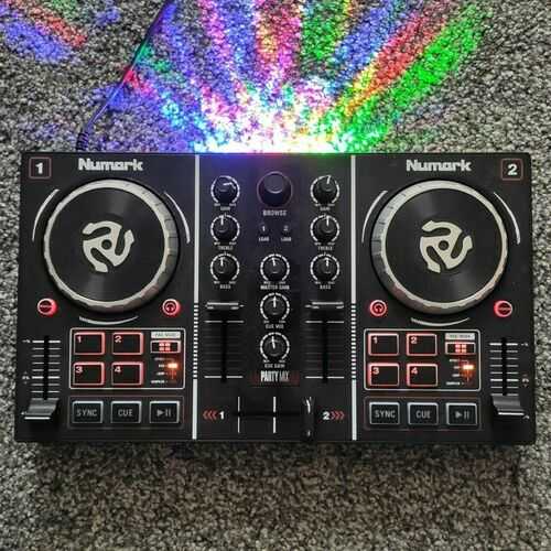 Numark Party Mix USB 2 Channel DJ Controller with Built-in Light Show
