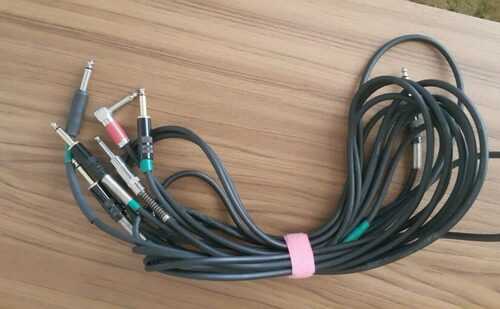 4 x Guitar Instrument cables 5.5mm 2x approx 3.5m 2x Approx 6m